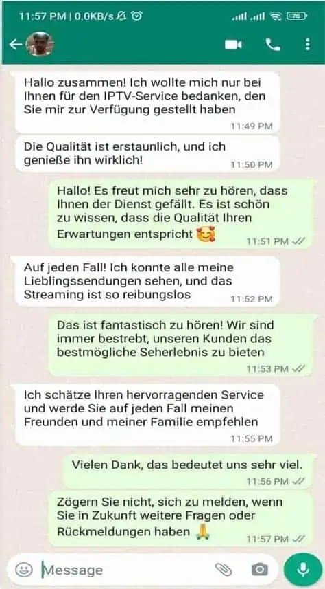Tivo8k customer review on WhatsApp 10