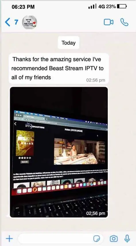 Tivo8k customer review on WhatsApp 5