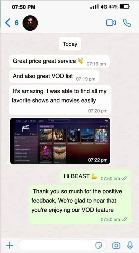 Tivo8k customer review on WhatsApp 6